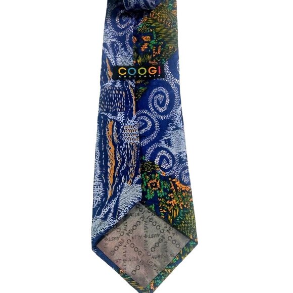 Coogi Australia vintage 80's Abstract impressionism silk tie - Picture 3 of 6